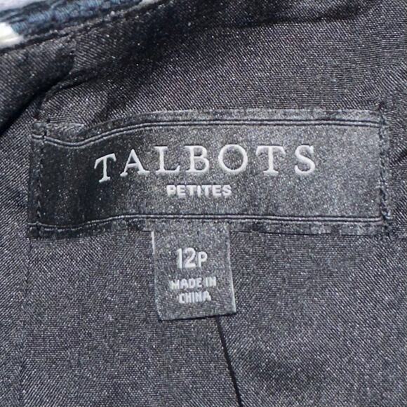 NWT Talbots Petites Navy & White Polka Dot Cotton Pencil Skirt Size 12P - Picture 3 of 13